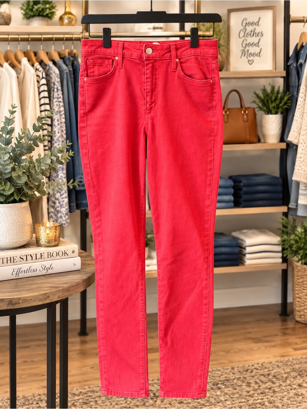 Joe's Jeans Red Mid-Rise Women’s The Skinny Jeans